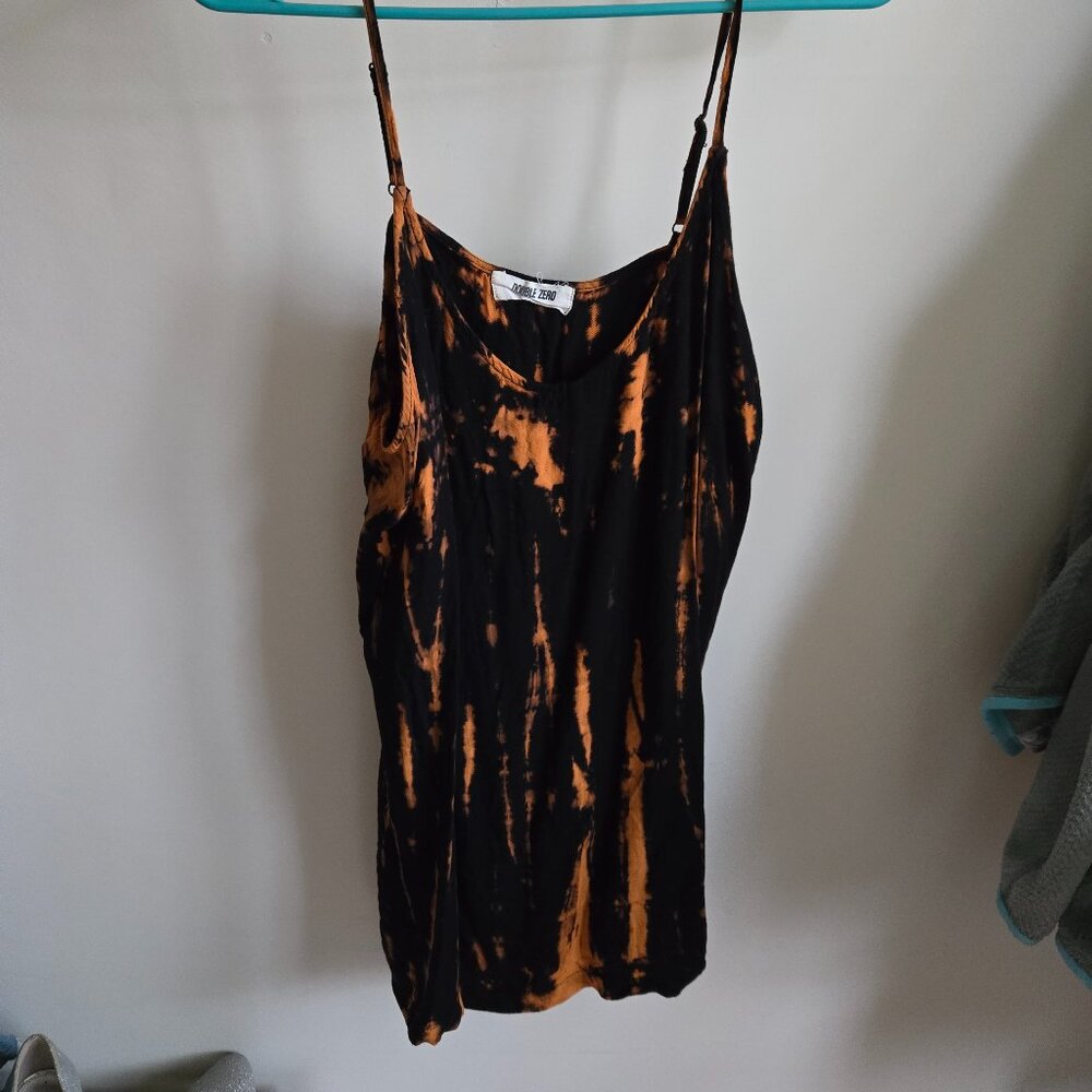 Black Bleached Tye-Dye Camisole - Double Zero, Size L